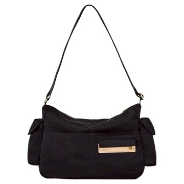 satana Soldier 輕盈通勤斜背包  亮黑色  均碼