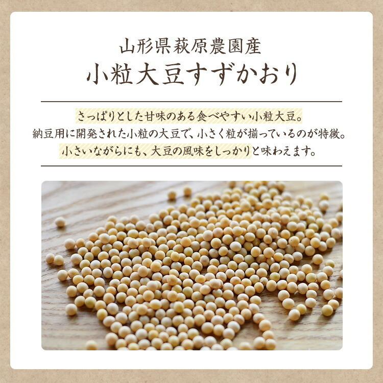 すずかおり 山形県産 小粒大豆「1kg」令和5年産 萩原農園の豆 納豆作りや豆ご飯に