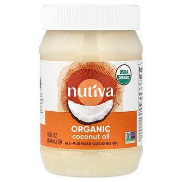 Nutiva, 有機椰子油，精製，15液體盎司（444毫升）