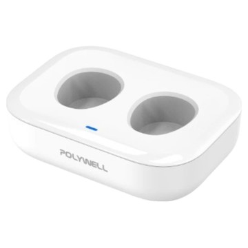 POLYWELL 寶利威爾 20W直插式系列 行動電源雙孔座充 Type-C DDS003-01適用  DDS003-01  白色  1個