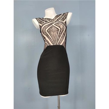 外貿單LI家夏季新款修腰顯瘦氣質通勤高雅時尚蕾絲包臀連衣裙女