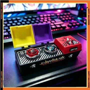臺灣出爆旋陀螺初號機收納盒BeybladeX比賽3格EVA塗裝專用保護陀螺盒