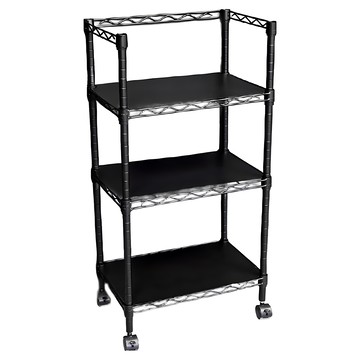 Steel Tycoon 鋼鐵力士 護欄 28x43x90cm 黑色 含PP/ㄇ框/滑輪  3層