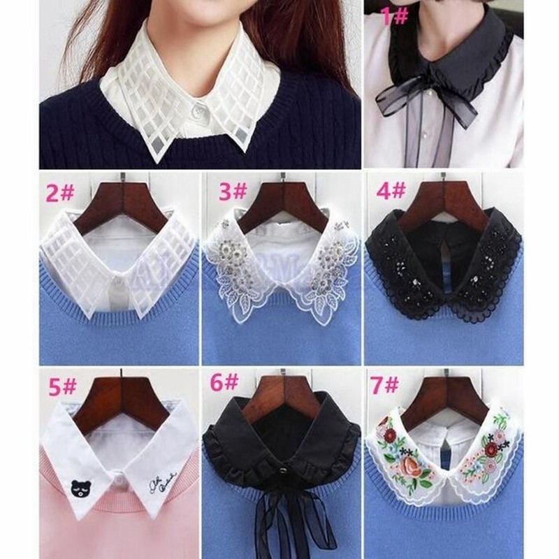 付け襟 シャツ 丸襟 フリル レディース つけ襟 偽襟 にせえり ネックレスタイプ アクセサリー 小物 通販 Lineポイント最大get Lineショッピング