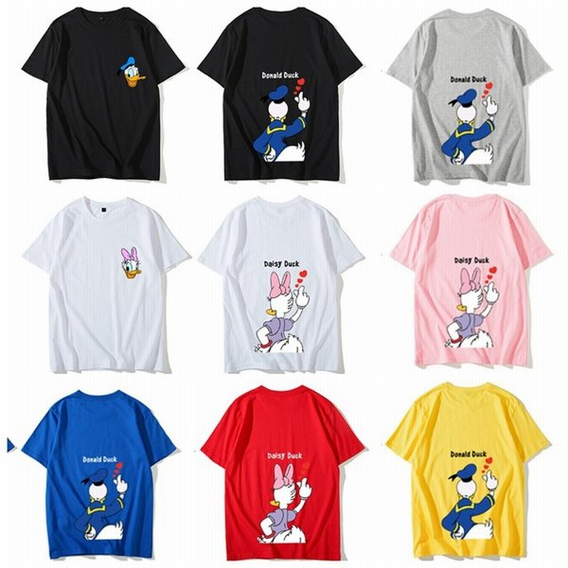 Disney ディズニー ドナルド デイジー 半袖シャツペアtシャツ Tシャツ トップス カットソーメンズレディース 恋人 お揃い ご夫婦 友達カップル 通販 Lineポイント最大get Lineショッピング