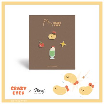 STORY故事銀飾- CrazyEyes經典系列-瘋狂眼珠造型耳環組-喫茶店款