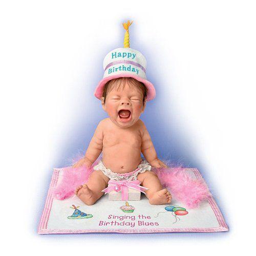 Singing The Birthday Blues Miniature Collectible Baby Doll by