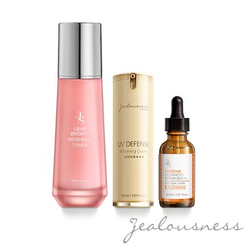 【新品】煥采再生組(外泌體修復再生精華30ml+LipoA煥膚透亮化妝水120ml+抗UV防曬素顏霜PRO 30ml)