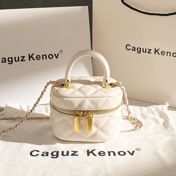 (免運)官網小c&k高級感小香風菱格鏈條百搭小包手提單肩斜挎迷你包新品