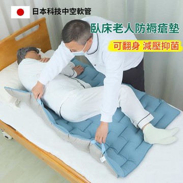 【納美生醫科技】高科技減壓抑菌防褥瘡床墊90*120 升級透氣加厚帶扶手款(非充氣防褥瘡墊 老人臥床翻身墊)