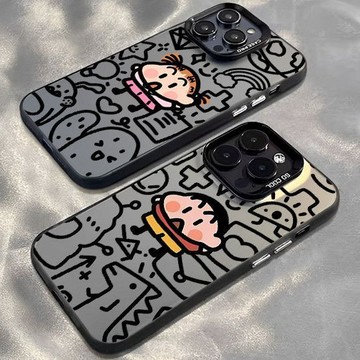 卡通小新iPhone17手機殼16蘋果15情侶14高級13/12防摔11小衆8p潮x