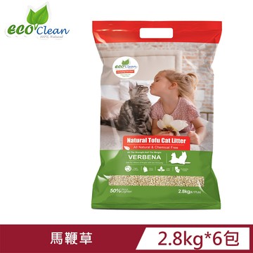 ECO 天然草本輕質型豆腐貓砂2.8kg-6包/箱-馬鞭草
