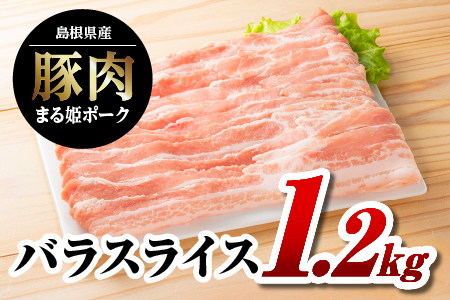 まる姫ポーク　バラスライス　1.2kg