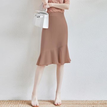 夏季小個子西裝魚尾半身裙子女裝夏裝2025新款高腰包臀裙a字短裙