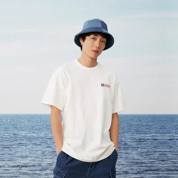【CONVERSE】BOX STAR TEE 短袖上衣 男 白色-10028741-A02