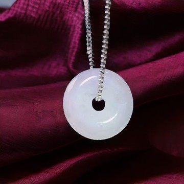 【願‧平安】冰種翡翠平安扣項鍊 | 天然緬甸玉翡翠A貨 | 送禮