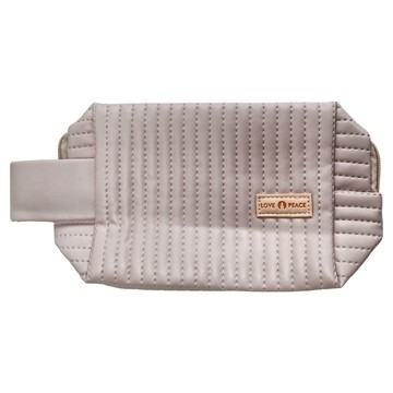 八角蛋糕化妝包 聚酯纖維材質  櫻花粉  18 x 7.5 x 12.5cm