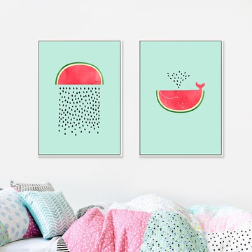 鉆石畫滿鉆新款臥室簡單小幅鉆石繡新款卡通兒童餐廳簡約現代