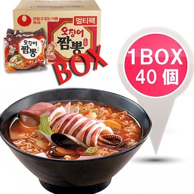 農心イカチャンポン オジンオチャンポン(124g)1BOX*40韓国ラーメン 激辛ラーメン 韓国食品 韓国食材 ラーメン キムチ 焼肉 韓国料理 韓国1番ラーメン NONGSHIM