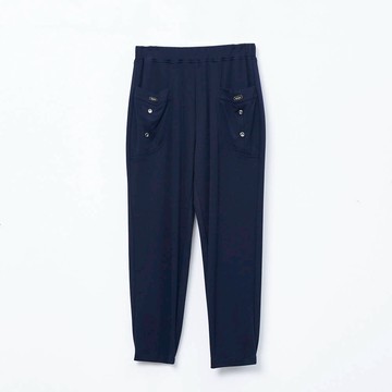 CLL巧玲瓏 釦飾造型休閒長褲 9011310