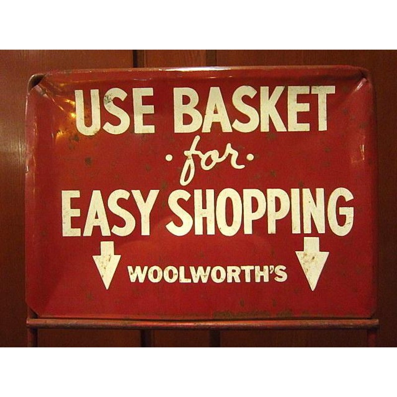 ビンテージ☆WOOLWORTH'Sメタルバスケットラック☆ウールワース