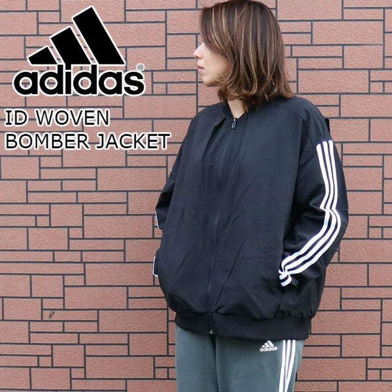 Ma 1 レディース ブルゾン アディダス ボンバージャケット 3本ライン 黒 無地 スタジャン ブラック Adidas ナイロンジャケット スポーツ コーデ Ftk 通販 Lineポイント最大0 5 Get Lineショッピング
