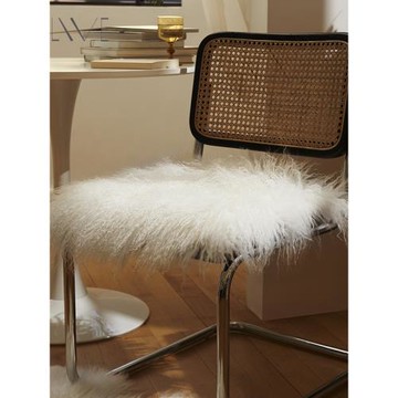 Alive100%灘羊毛 坐墊保暖高檔抱枕沙發墊冬季車墊臥室客廳椅墊