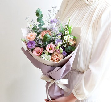 丁香紫溫柔花束