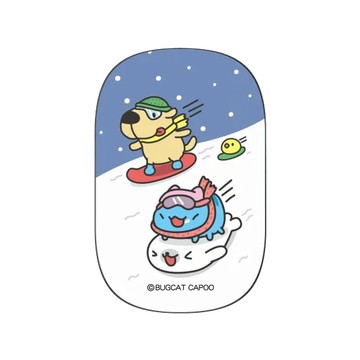 固架 MAX- MagSafe 兼容 黑 - 貓貓蟲咖波 Bugcat Capoo - 滑雪趣