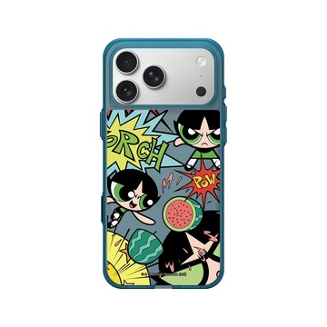 iPhone 17 Pro Max Clear (相機按鈕) 夜幕藍 - The Powerpuff Girls 飛天小女警 - 毛毛