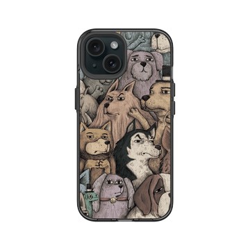 iPhone 15 Clear 酷墨灰 - 怪奇事物所 Incrediville - 狗急不跳牆密集恐懼症