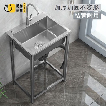 免運 廚房不鏽鋼水槽 洗碗池架 不銹鋼手工水槽帶支架廚房洗菜池洗碗盆單盆雙盆家用商用戶外