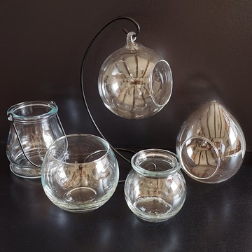 手工創意diy材料 馬賽克玻璃果凍蠟燭臺水晶蠟燭杯底胚素胚幼兒園