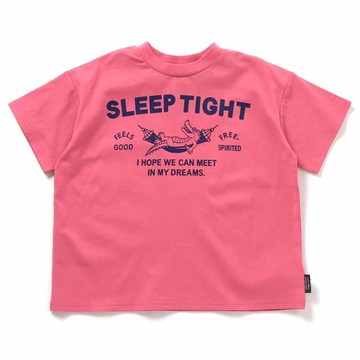 日本 BREEZE - [必收]美式印花短袖T恤-鱷魚吊床-桃紅