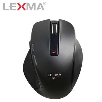 【LEXMA 雷馬】2.4GHZ 無線藍光滑鼠 M830R 黑色【三井3C】
