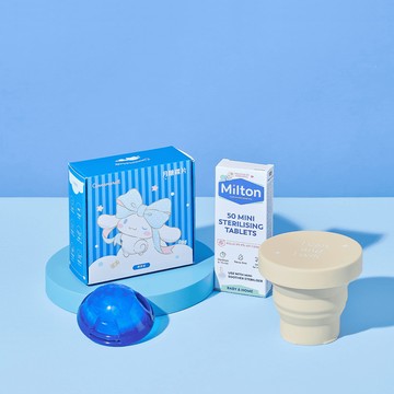 【三麗鷗×月釀碟片】大耳狗聯名限定包裝｜標準型運動款｜消毒大套組（單盒＋消毒錠＋摺疊水杯）