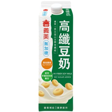 [家速配]義美無加糖高纖豆奶900ml※實際到貨效期約4天以上