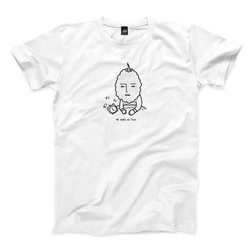 我每天起床的表情 - 白 - 中性版T恤