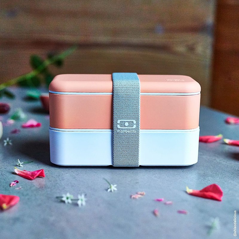聖誕禮物法國monbento Original雙層餐盒 熱帶橘 白 Pinkoi 設計購物網站 Line購物