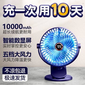 usb小風扇小型學生宿舍便攜式迷你充電款臺式夾式隨身家用床頭夾子電扇強力桌面床上手持車載戶外露營電風扇
