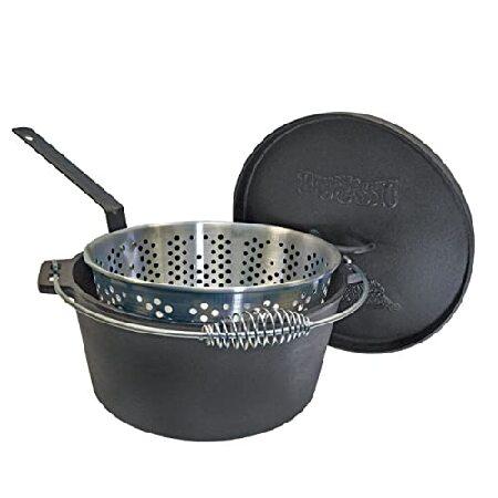 14-qt Dutch Oven with Basket and Stainless Handle［並行輸入品］