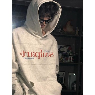 美式hiphop嘻哈痞帥連帽衛衣男春秋季寬松潮牌休閑情侶高級感外套