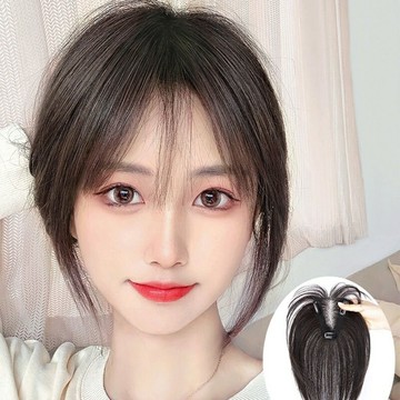 【巴黎精品】現貨+預購 女短假髮真髮髮片透氣假髮片輕量隱形增髮量假髮接髮-T型8*10cm直髮補髮塊4款a1ej18