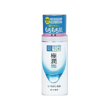 ROHTO 日本HADALABO肌研極潤4重玻尿酸水潤保濕乳液140ml/白瓶(臉部素顏保養乳霜,滋潤肌膚水凝乳)