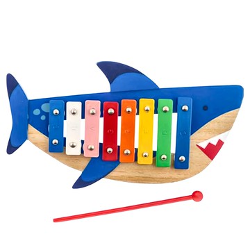 Stephen Joseph 木琴 兒童音樂玩具 8音階  鯊魚 藍色  1個