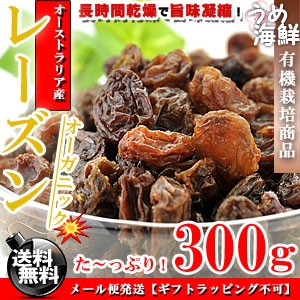 オーガニック ノンオイル レーズン 無添加 300g 送料無料 有機 栽培 ほしぶどう ドライレーズン