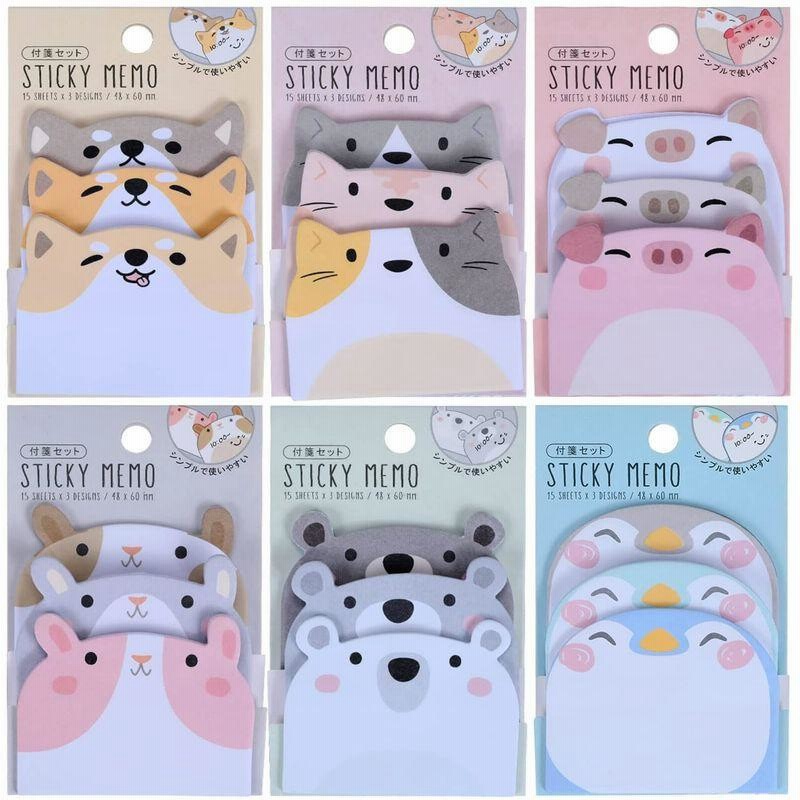 かわいい付箋紙 強粘着付箋 可愛い ポストイット 付箋 ノート 6パックの漫画の付箋動物の形のマーカーフラグセルフスティックメモパッド学生 通販 Lineポイント最大0 5 Get Lineショッピング
