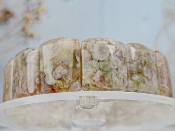 【微綠櫻花】櫻花瑪瑙水晶手鍊手排手串/一物一拍