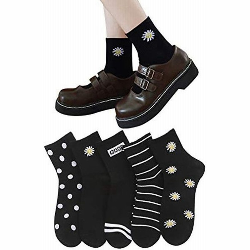 靴下 レディース おしゃれ 5足セット ソックス 綿 くつした レディース かわいい クルーソックス レディース靴下 春用 中厚手 くつ下 通販 Lineポイント最大0 5 Get Lineショッピング