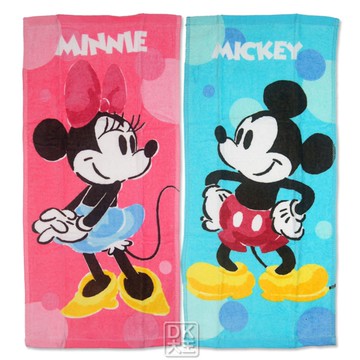 迪士尼 米奇 米妮 ufufy款 親嘴款 泡泡款 塗鴉款 童巾 兒童毛巾 正版授權【DK大王】